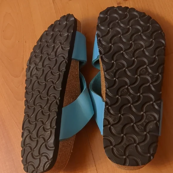 Birkenstock Blue Sandals Comfortable Arch Support - Picture 3 of 3